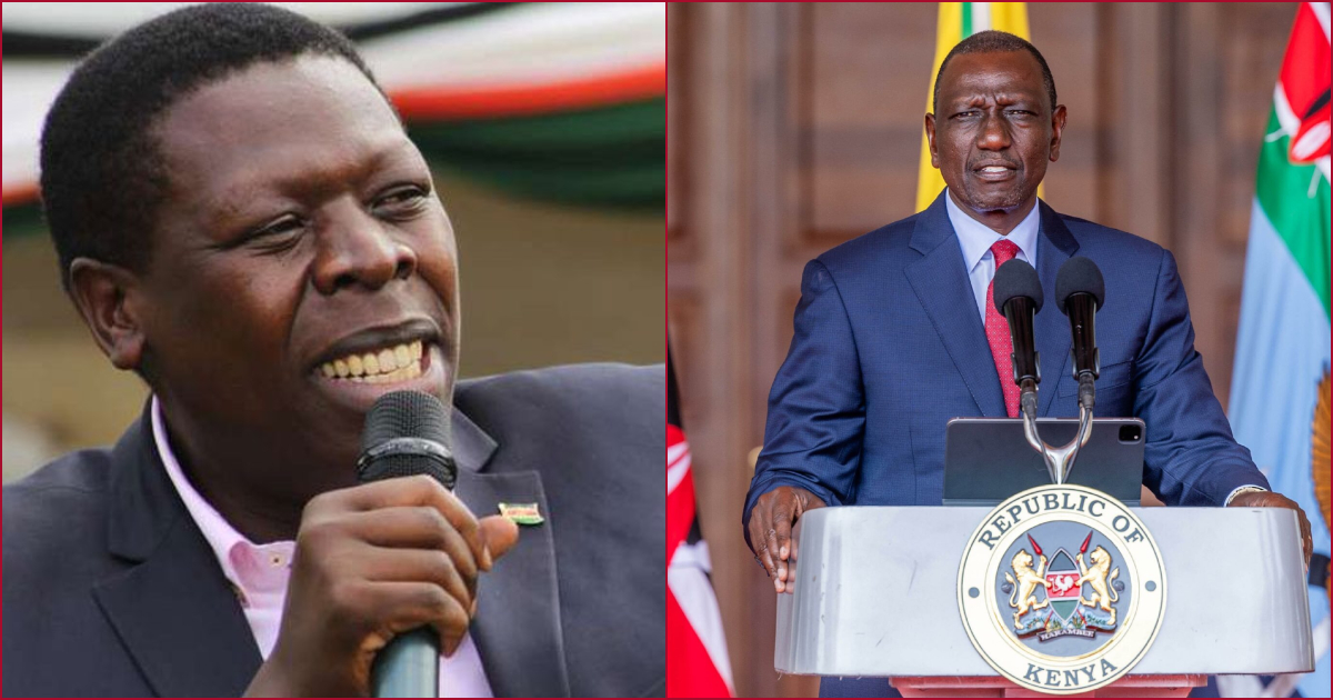 DAP-K leader Eugene Wamalwa (l) said he won't join President William Ruto's government even on invitation.